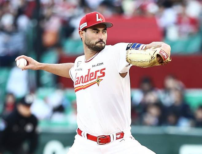 SSG 랜더스 미치 화이트 [SSG 랜더스 제공. 재배포 및 DB 금지]