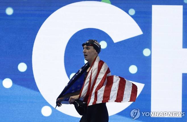 여자 자유형 800ｍ 챔피언 케이티 러데키. [로이터=연합뉴스]