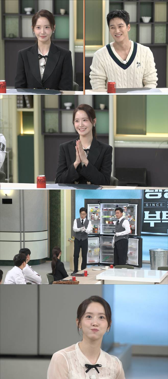 JTBC '냉장고를 부탁해'(냉부해 2)에 배우 임윤아와 안보현이 게스트로 출연했다. 'K-POP 센터의 원조' 임윤아의 등장에 셰프들은 그동안 숨겨왔던 팬심을 드러내며 열광했다. 손종원 셰프는 군 복무 시절부터 팬이었음을 고백했고, 권성준 셰프는 소녀시대 공식 팬카페 '화수은화' 출신임을 밝히며 '찐팬 인증 시험'까지 자청해 스튜디오를 웃음바다로 만들었다. 임윤아는 냉장고에서 다량의 버터를 공개하며 과거 제과제빵부 출신이었다는 반전 취미를 밝혔고, 모두를 놀라게 한 독특한 식습관도 공개했다. 한편, 권성준 셰프는 지난 대결 벌칙으로 윤남노 셰프의 헤어스타일을 완벽 복제한 '나폴리 돌아이'로 변신해 큰 웃음을 안겼다.