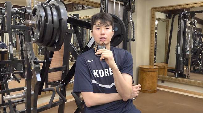 3일 대한농구협회를 통해 2025 FIBA 아시아컵 조별리그 A조 1차전 호주전 대비 소감을 전하고 있는 이현중. 사진=대한농구협회