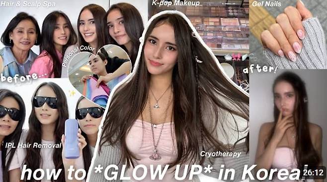 브이로그 ‘코리아 글로우업 하는 법’. /사진=유튜브 채널 ‘알렉산드라 올레센’