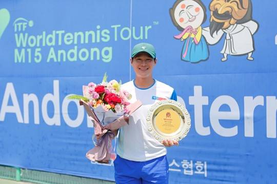 5월 ITF 안동 대회에서 우승한 권순우. 사진[연합뉴스]
