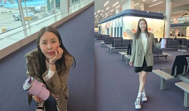 예비남편&nbsp;가수 문원의 여러 의혹으로 곤혹을 겪은 그룹 코요태 신지가 근황을 공개했다. 신지 인스타그램 캡처