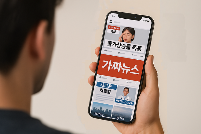 온라인 플랫폼에 유통되는 가짜뉴스를 ChatGPT를 통해 이미지화했다. 사진=ChatGPT