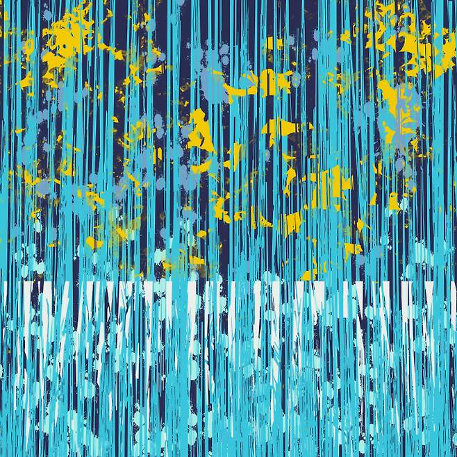 정순아 作 '무성한 반영2'(45x45㎝, acril on canves, 2025)