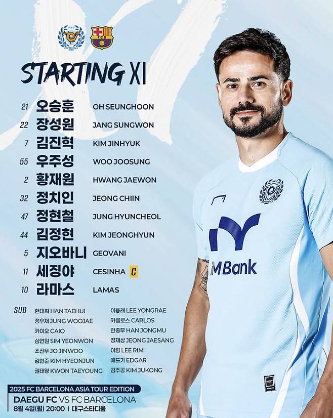 사진=대구FC 구단 공식 SNS 캡처