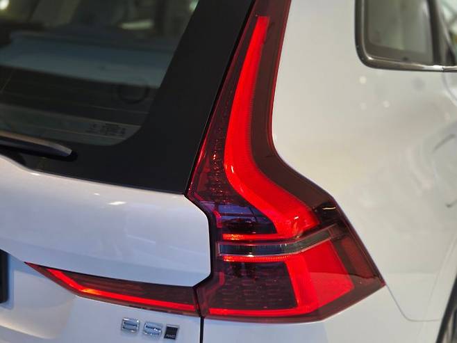 신형 SUV XC60 리어램프. ⓒ데일리안 정진주 기자