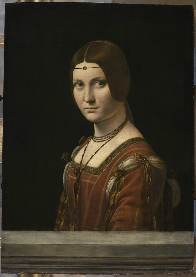 Léonard de Vinci [Portrait de femme, dit à tort La Belle Ferronnière], 1490/1497 ©Musée du Louvre