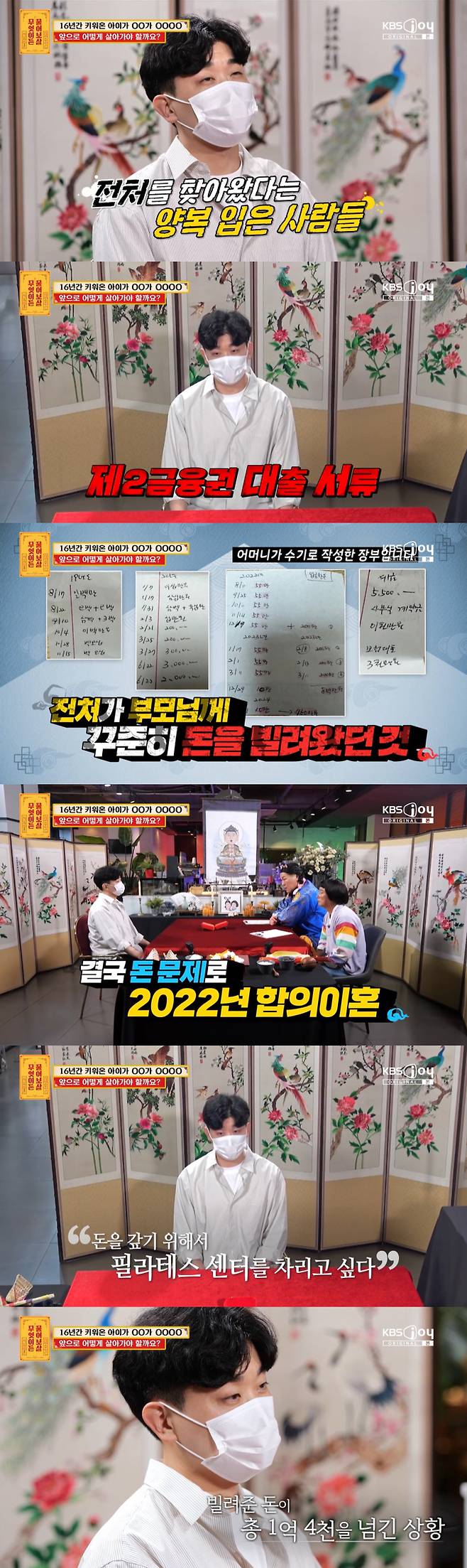 전 아내의 금전적인 문제로 이혼 후 홀로 키워온 아들이 친자가 아니라는 사실을 알게 됐다는 사연이 공개됐다./사진=KBS Joy '무엇이든 물어보살' 방송 화면
