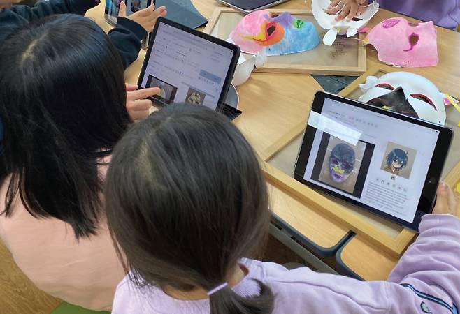 경기도교육청 '인공지능(AI) 디지털팔레트 예술공유학교' 운영 모습. /사진제공=경기도교육청