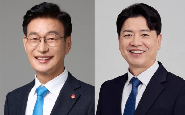 제주 출신 문대림(왼쪽), 부승찬 국회의원
