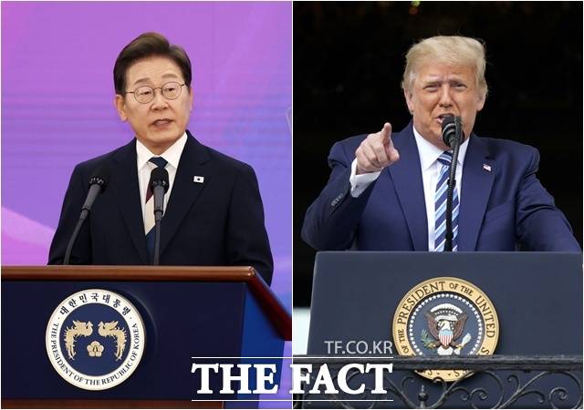 도널드 트럼프 미국 대통령이 이달 중 예상되는 한미 정상회담에서 '한미동맹 현대화'를 통해 한국에 중국 견제 역할 확대를 요구할 가능성이 제기된다. 전문가들은 양안(중국과 대만) 문제가 '레드라인(제한선)'이 될 것으로 전망했다. 사진은 이재명 대통령과 트럼프 대통령. /뉴시스