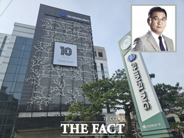 신성통상이 8월 자진상폐를 앞둔 가운데 경찰이 오너 일가의 편법증여 등에 대한 수사에 나서면서 업계 이목이 쏠린다. 오른쪽 위는 염태순 신성통상 회장. /우지수 기자