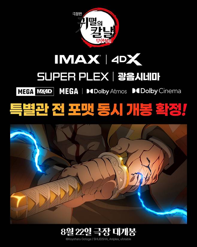 ‘극장판 귀멸의 칼날: 무한성편’ 특별관 전 포맷 개봉 (제공: 애니맥스브로딩캐스트코리아)