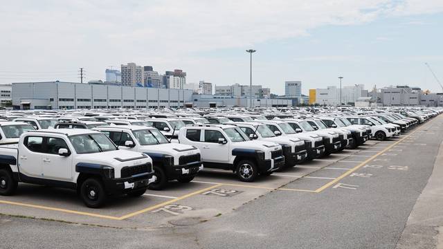 경기도 평택항에 수출용 자동차가 세워져 있다. [연합뉴스]