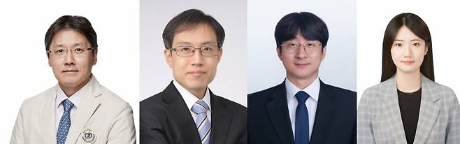 (사진 왼쪽부터) 김성원 교수, 구희범 교수, 전정호 연구원, 천서영 연구원. /사진=가톨릭중앙의료원