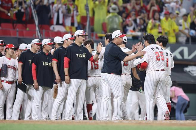 KIA 타이거즈 선수단. /사진=KIA 타이거즈 제공