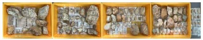 ▲ 인천 검암역세권 공공주택지구에서 발굴된 구석기 시대 뗀석기 유물들. /사진제공=서구