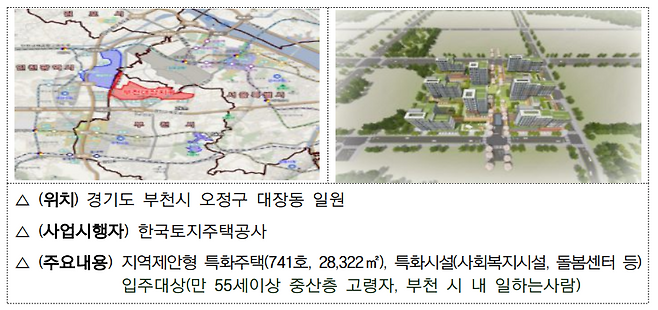 부천시 지역제안형 특화주택 개요 <국토교통부 제공>