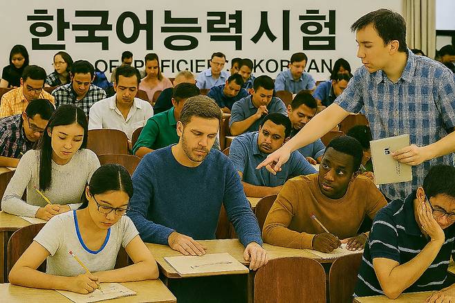 한국어능력시험장 모습./AI로 생성된 사진