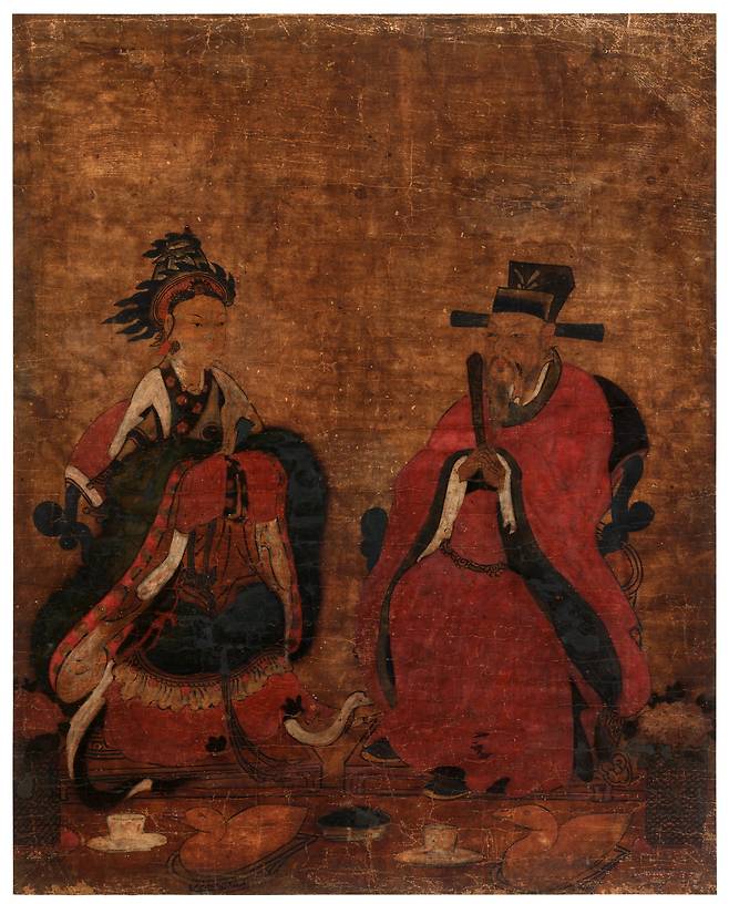 노국공주(왼쪽)와 공민왕 초상.