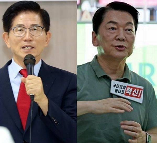 김문수·안철수 국민의힘 당대표 후보 ⓒ뉴시스
