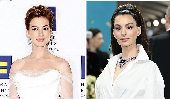 (좌) 2018년 (우) 2025년 멧 갈라 당시 모습