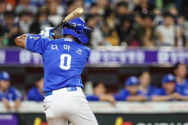 올 시즌 KBO리그 홈런왕을 사실상 굳힌 삼성 외국인 타자 르윈 디아즈, 관심이 쏠리는 건 이제 2위와의 격차다. 삼성 제공