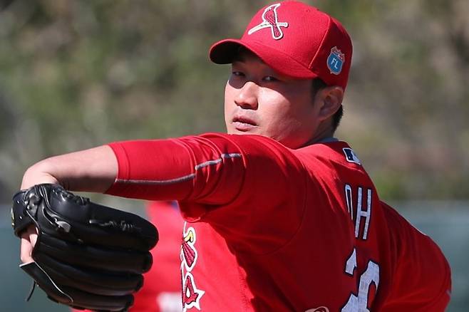 메이저 리그 세인트루이스 시절의 오승환. 연합뉴스