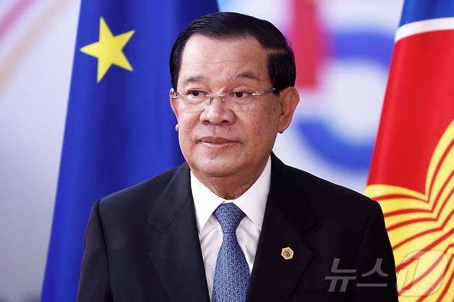 훈센 캄보디아 상원의장(당시 총리)이 2022년 12월 브뤼셀에서 열린 EU-아세안 정상회의에 참석했다. 2022.12.14 ⓒ AFP=뉴스1 ⓒ News1 김경민 기자