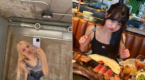 블랙핑크 로제와 아이브 장원영이 최근 '언더웨어링 패션'을 선보여 눈길을 끌고 있다. 인스타그램 캡처