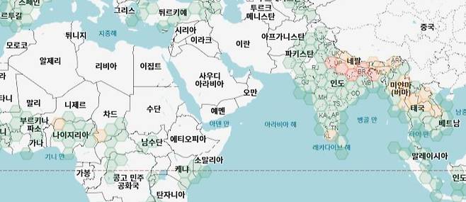 홍수 예보. 구글 'Flood Hub' 캡처