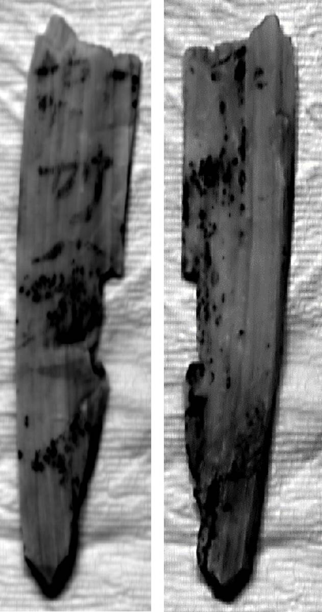 양면 목간 초분광 사진 [국립가야문화유산연구소 제공. 재판매 및 DB 금지]