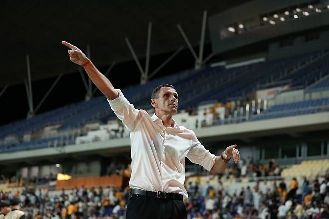 광주월드컵경기장/ K리그1/ 광주FC vs 전북현대모터스/ 전북 거스 포옛 감독/ 승리 세레머니/ 사진 정재훈