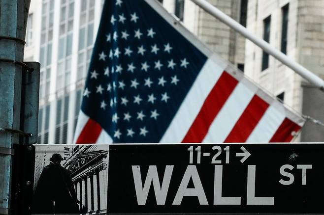 미국 뉴욕증권거래소(NYSE) 인근 거리. /REUTERS·연합뉴스