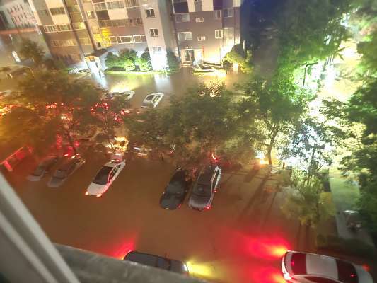 지난 17일 수해 당시 물에 잠긴 당진 아파트