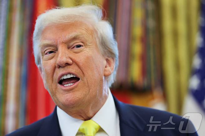 도널드 트럼프 미국 대통령. 2025.08.07 ⓒ 로이터=뉴스1 ⓒ News1 김지완 기자