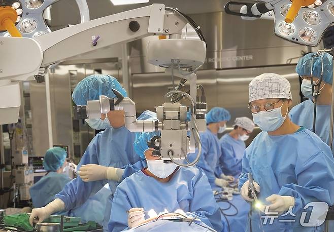 홍연정 원장과 의료진이 반려동물 수술을 하고 있다(웨스턴동물의료센터 제공) ⓒ 뉴스1