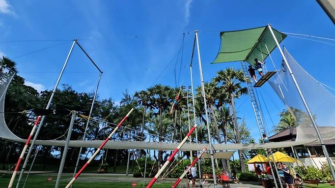 태국 푸껫 클럽메드 푸켓 리조트 공중곡예 액티비티 / 사진 = 장주영 여행+ 기자