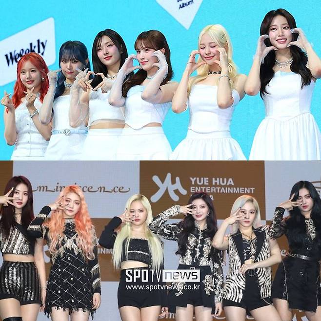 ▲ 위클리(위), 에버글로우. ⓒ곽혜미 기자