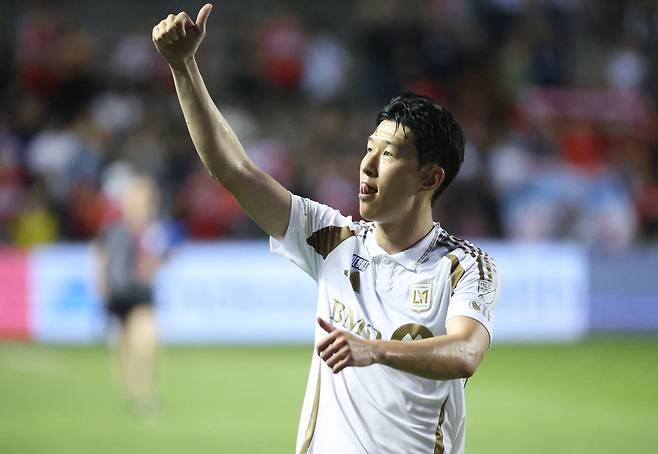 미국 LAFC 데뷔전을 치른 손흥민. [로이터=연합뉴스]