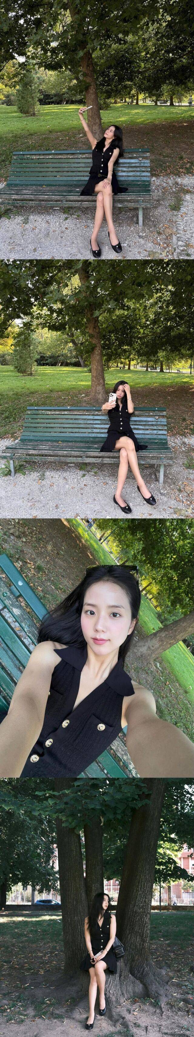 그룹 블랙핑크 멤버 지수가 밀라노에서 휴식을 즐기고 있다. / 지수 인스타그램