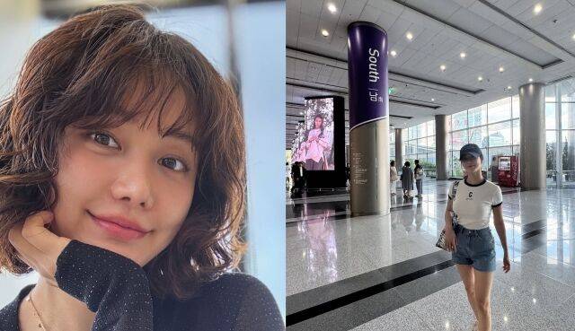 배우 한그루의 도심 나들이. /한그루 소셜미디어