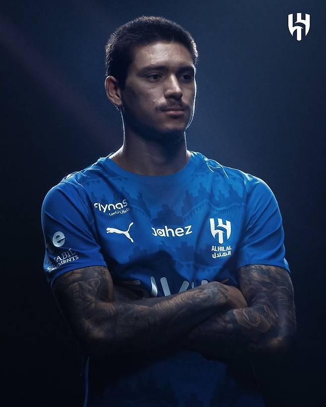 [서울=뉴시스] 사우다아리비아 알힐랄의 다르윈 누녜스. (사진=알힐랄 SNS 캡처) *재판매 및 DB 금지