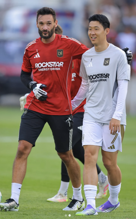 [사진] 위고 요리스와 손흥민 / LAFC