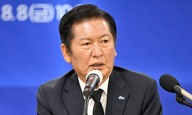 정청래 더불어민주당 대표. 뉴시스