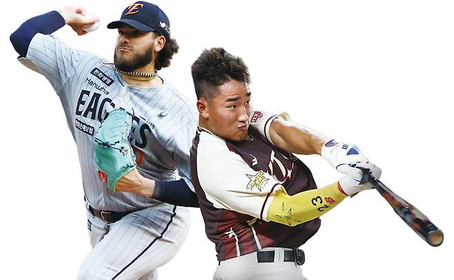 코디 폰세 한화 이글스 소속, 안현민 kt wiz 소속 ⓒ뉴시스