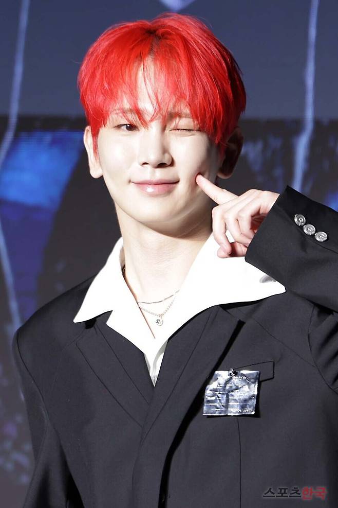 정규 3집 '헌터'(HUNTER) 발매 기념 기자간담회에 참석한 샤이니 키. 25.8.11 ⓒ이혜영 기자 lhy@hankooki.com