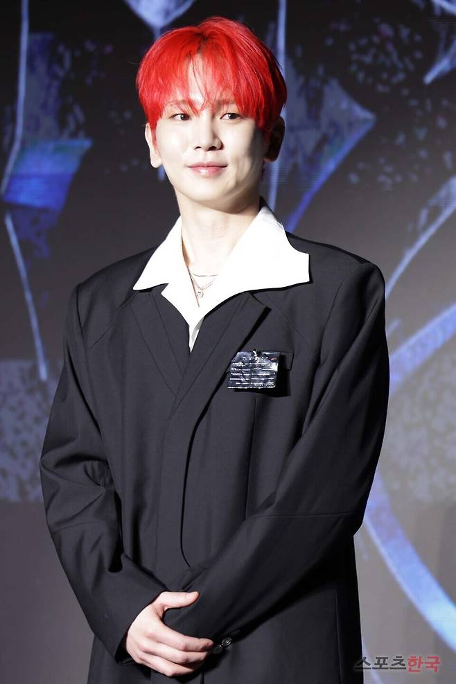 정규 3집 '헌터'(HUNTER) 발매 기념 기자간담회에 참석한 샤이니 키. 25.8.11 ⓒ이혜영 기자 lhy@hankooki.com