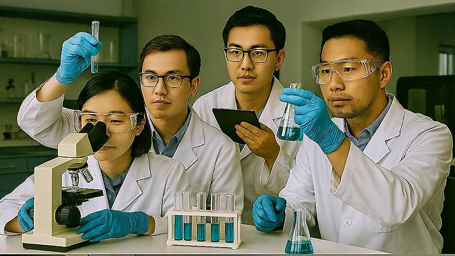 이공계 분야 연구 모습./AI로 생성한 이미지